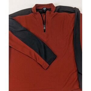 prAna Quarter Zip Pullover Size L Blue In‎ Red Performance Running